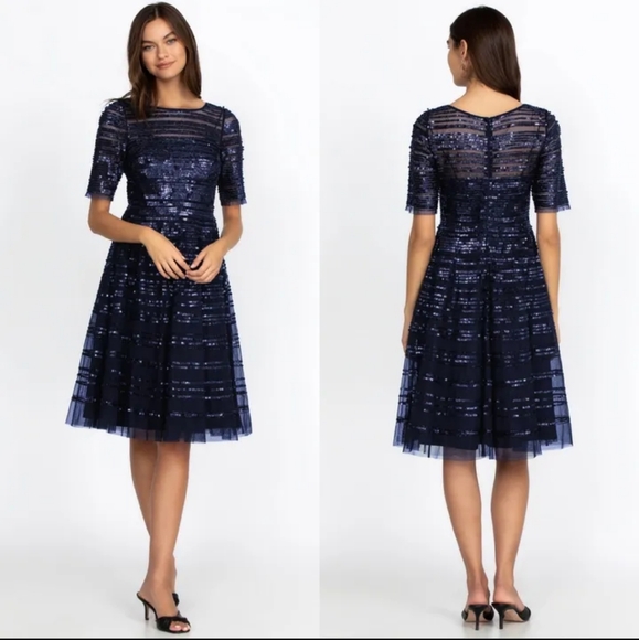 johnny was navy beaded mesh dress | Dresses | Nwt Johnny Was Sequin Size 6 Spellbound dress
